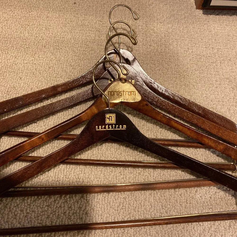 Nordstrom wooden suit hangers wishbone set of 4.